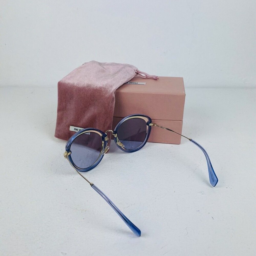 Miu Miu Lilac Pale Purple Cat Eye Style Metallic Argil Purple Lens Sunglasses - Picture 5 of 10